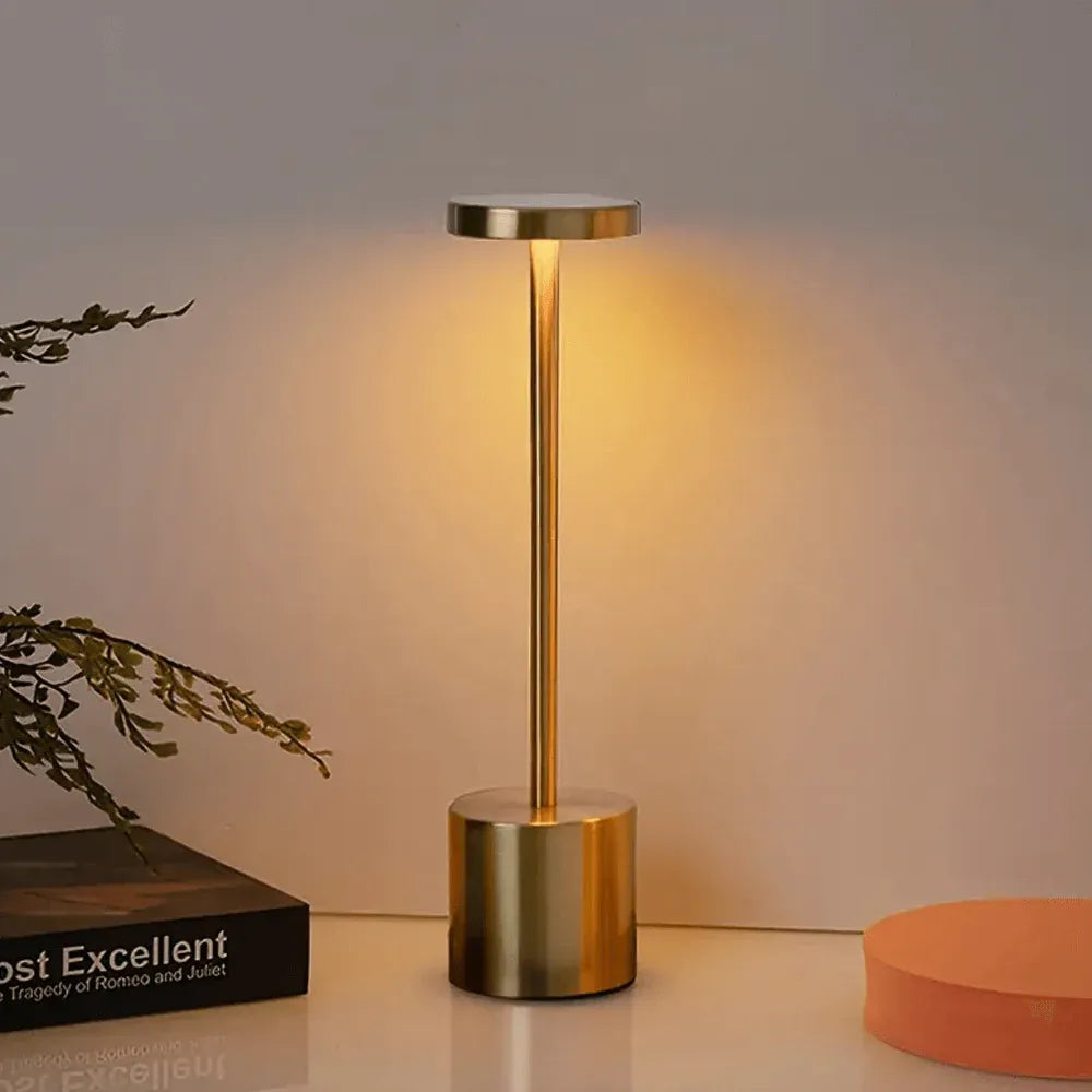Akku Nachttischlampe Touch Gold