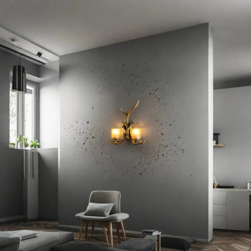 Hirschgeweih Wandlampe