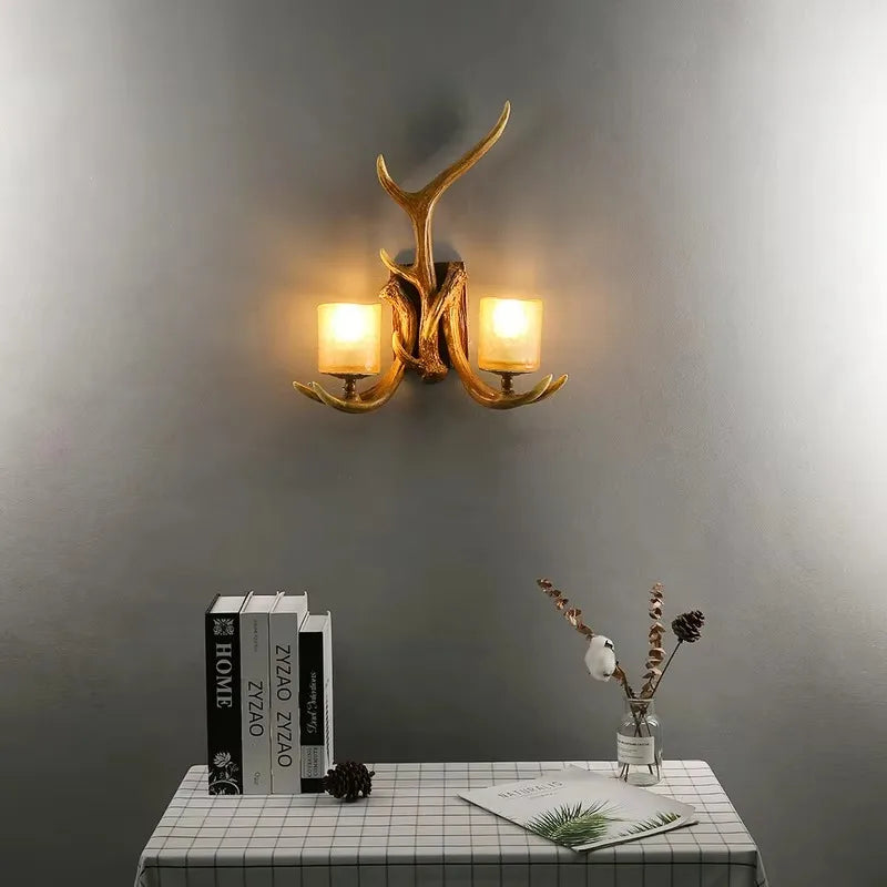 Hirschgeweih Wandlampe