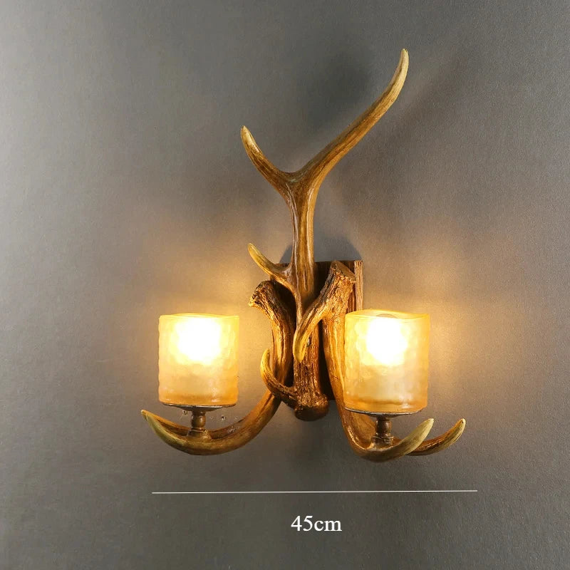 Hirschgeweih Wandlampe