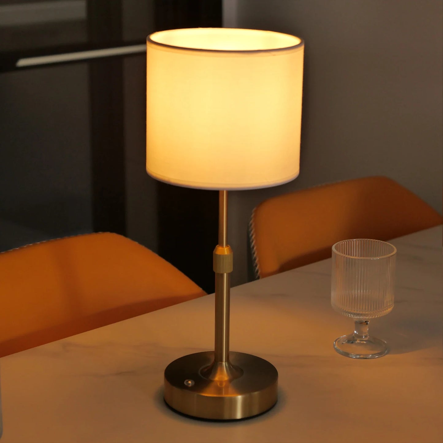 Nachttischlampe Lesen gold