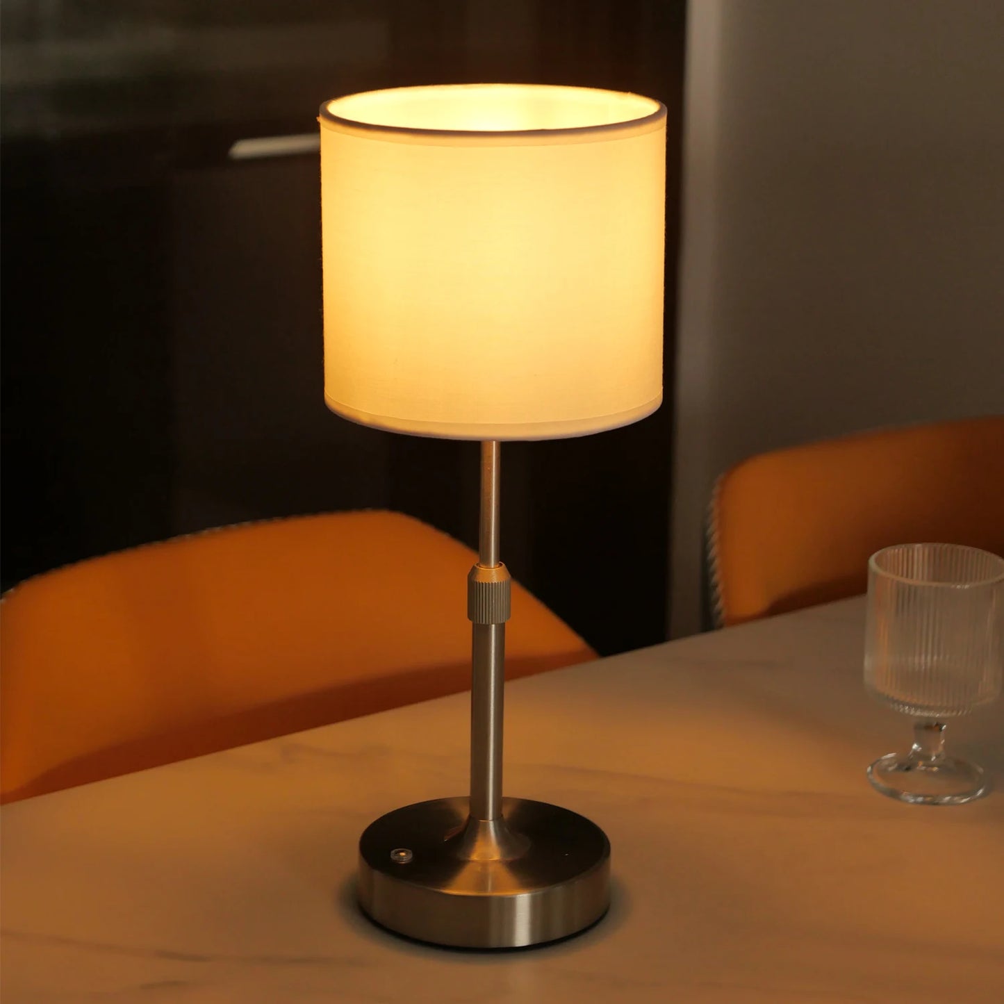 Nachttischlampe Lesen silber