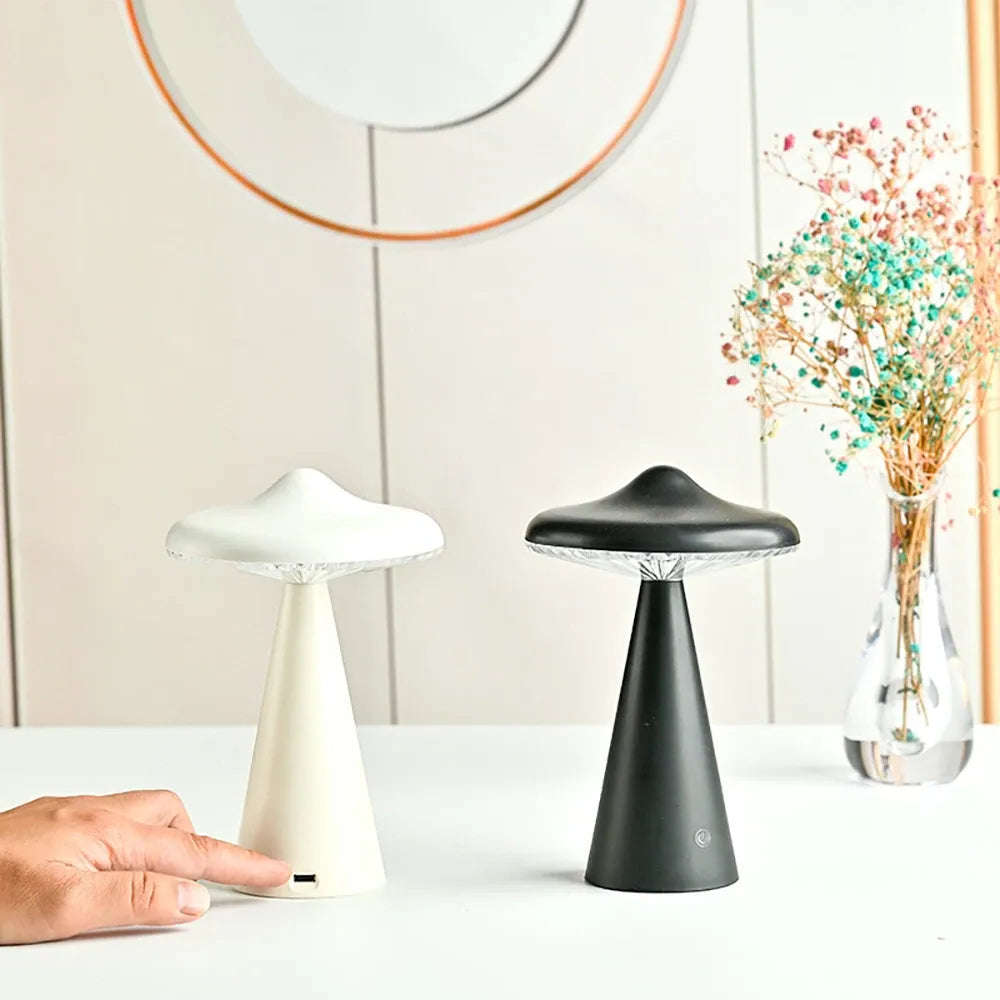 Nachttischlampe Pilzform