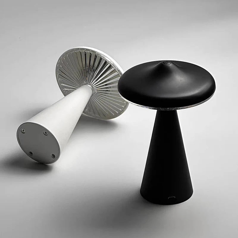 Nachttischlampe Pilzform