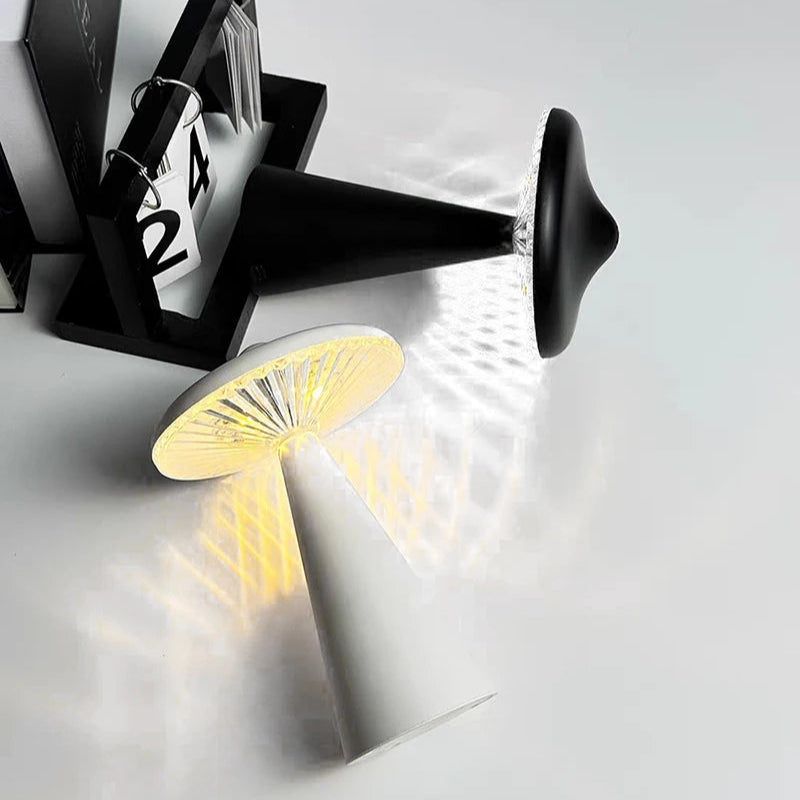 Nachttischlampe Pilzform