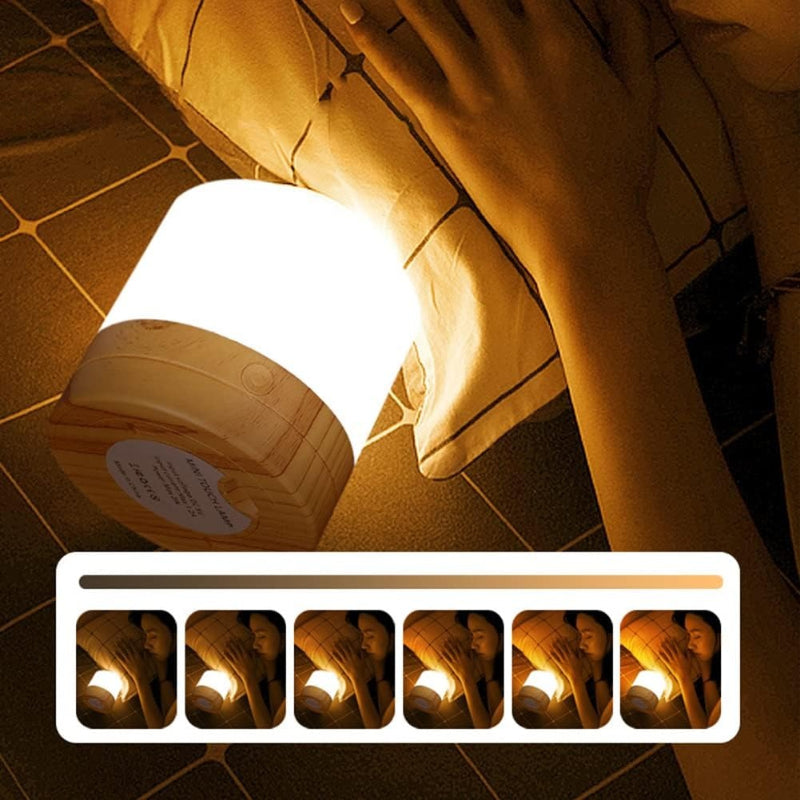 Nachttischlampe Touch Dimmbar Holz