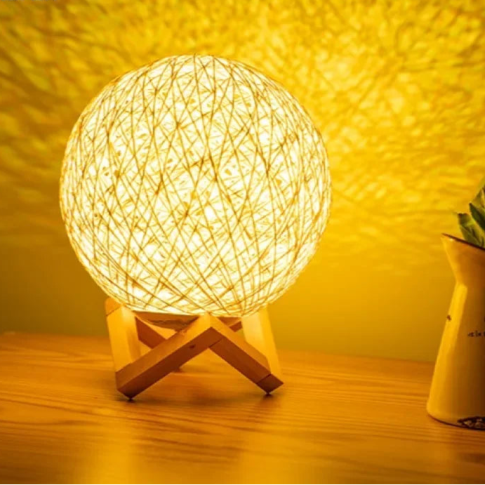Rattan Kugel Lampe