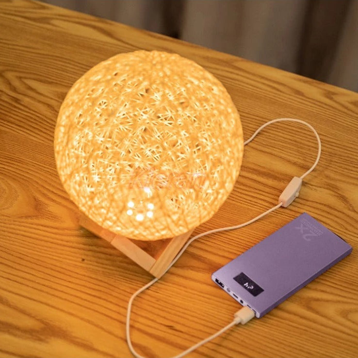 Rattan Kugel Lampe