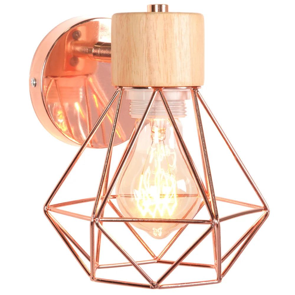 Wandlampe Industrial Design rosa
