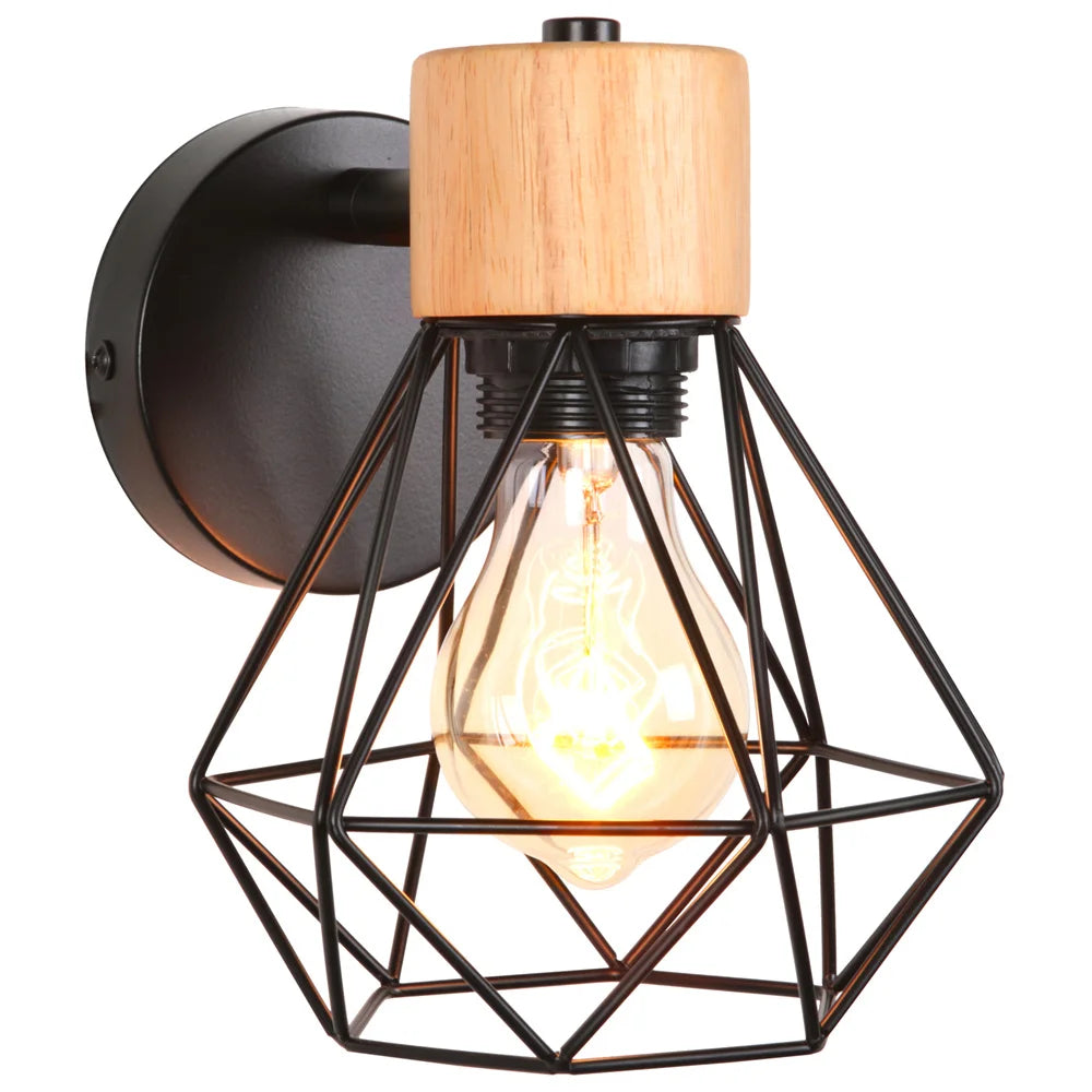 Wandlampe Industrial Design Schwarz