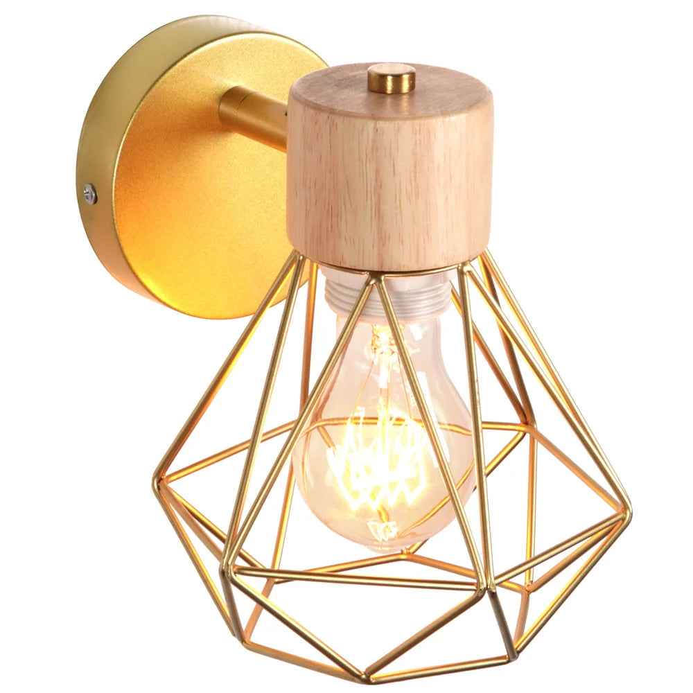 Wandlampe Industrial Design gold