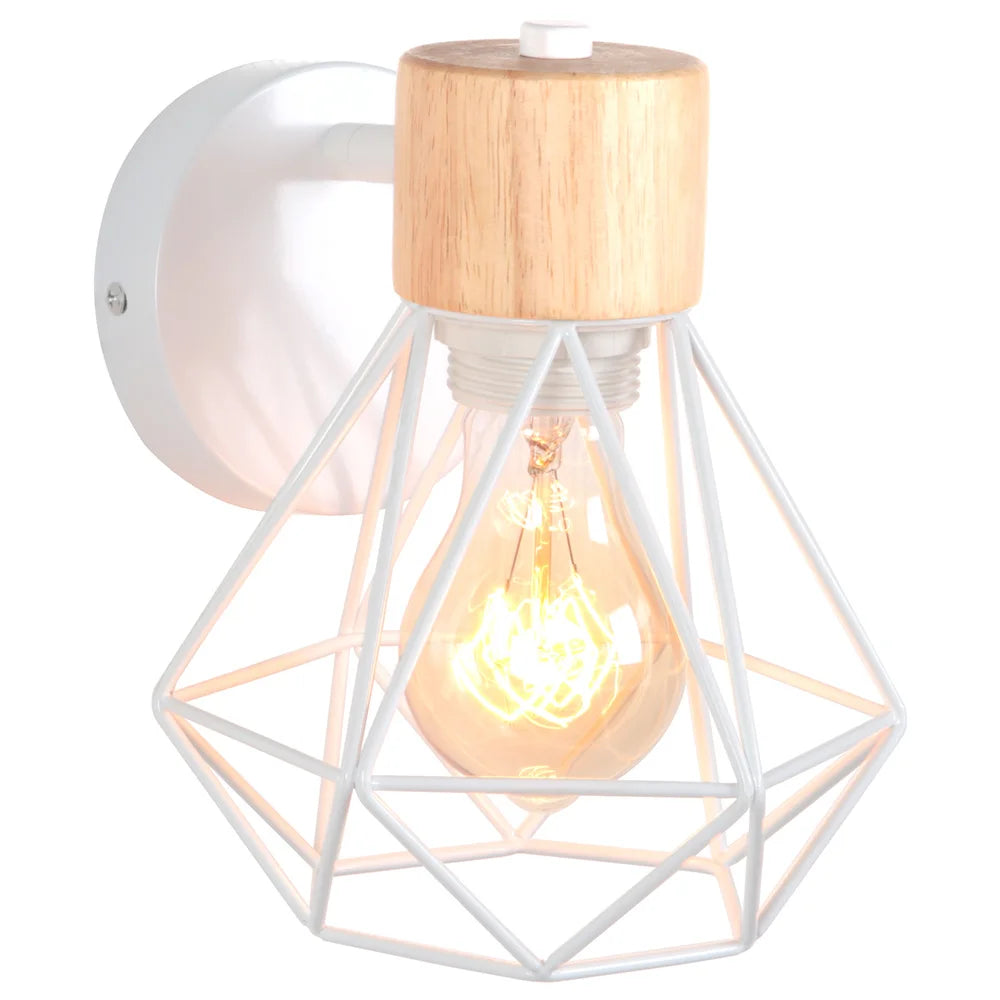 Wandlampe Industrial Design weiss