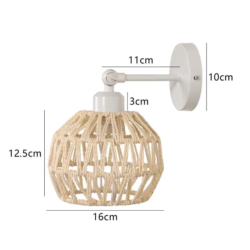 Wandlampe Rattan