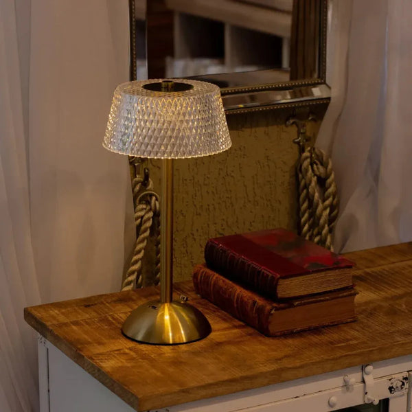 Nachttischlampe Kristall