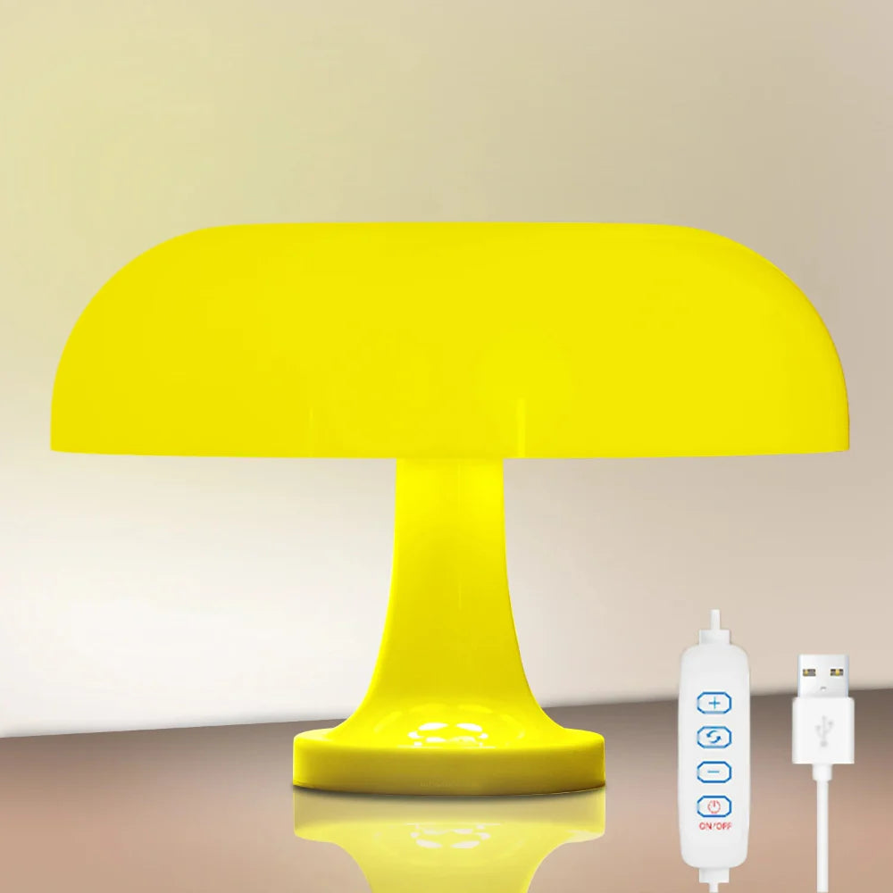 Nachttischlampe Gelb