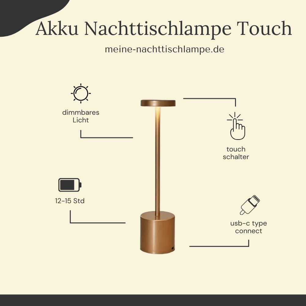 Akku Nachttischlampe Touch