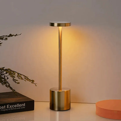 Akku Nachttischlampe Touch Gold