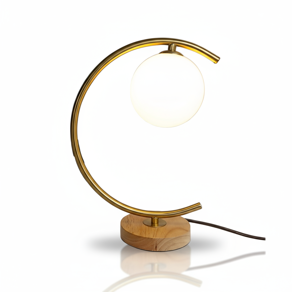 Bogenlampe Design gold