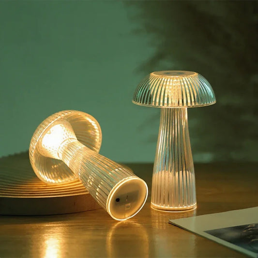 Glas Pilzlampe