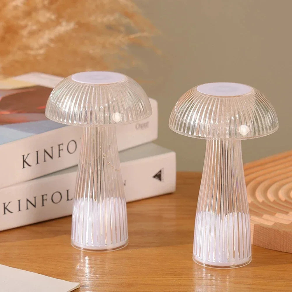Glas Pilzlampe