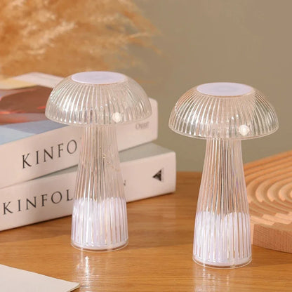 Glas Pilzlampe