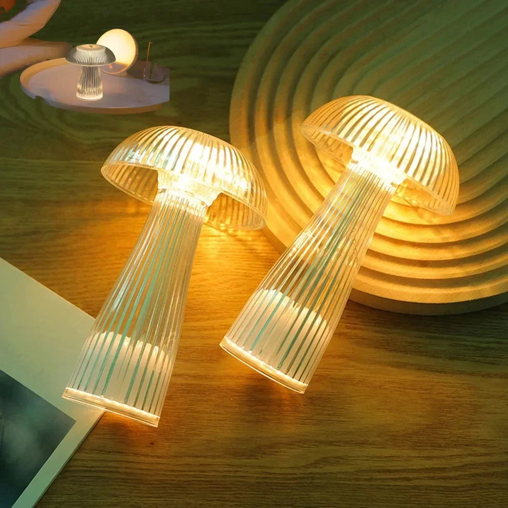 Glas Pilzlampe