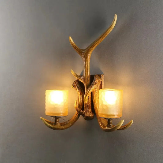 Hirschgeweih Wandlampe