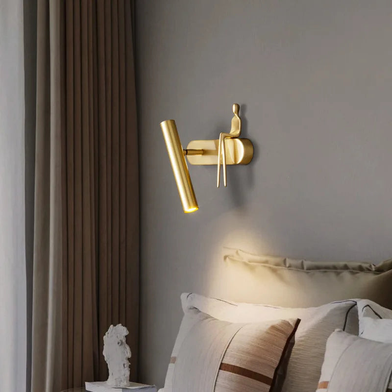 Kreative Wandlampe Gold