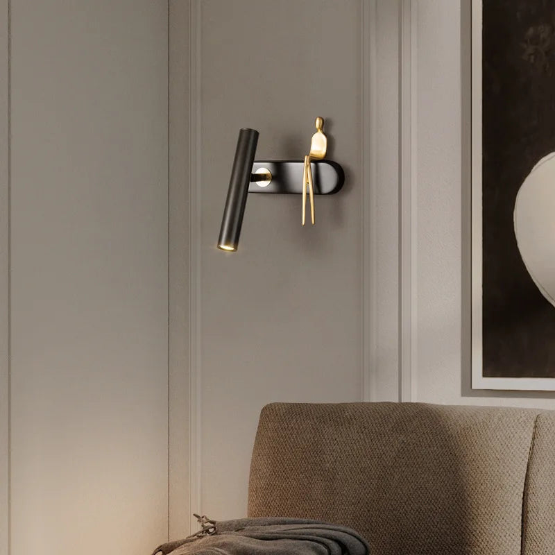 Kreative Wandlampe Schwarz