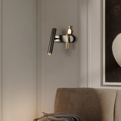 Kreative Wandlampe Schwarz