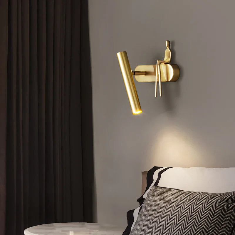 Kreative Wandlampe Gold