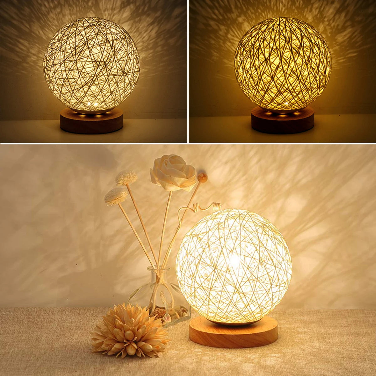 Lampe Boho Rattan