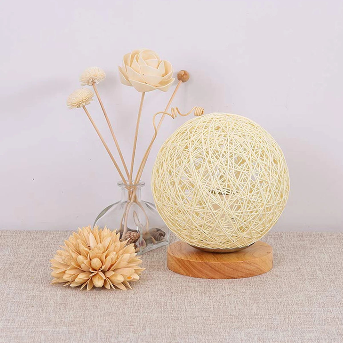 Lampe Boho Rattan