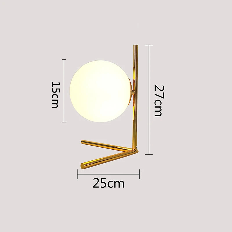 Lampe mit Glaskugel
