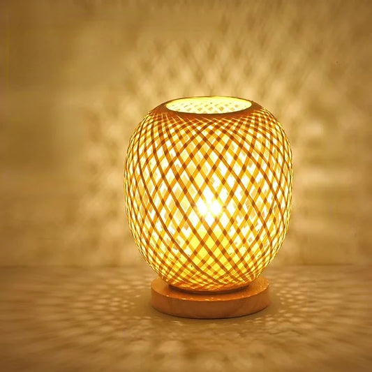 Nachttischlampe Bambus