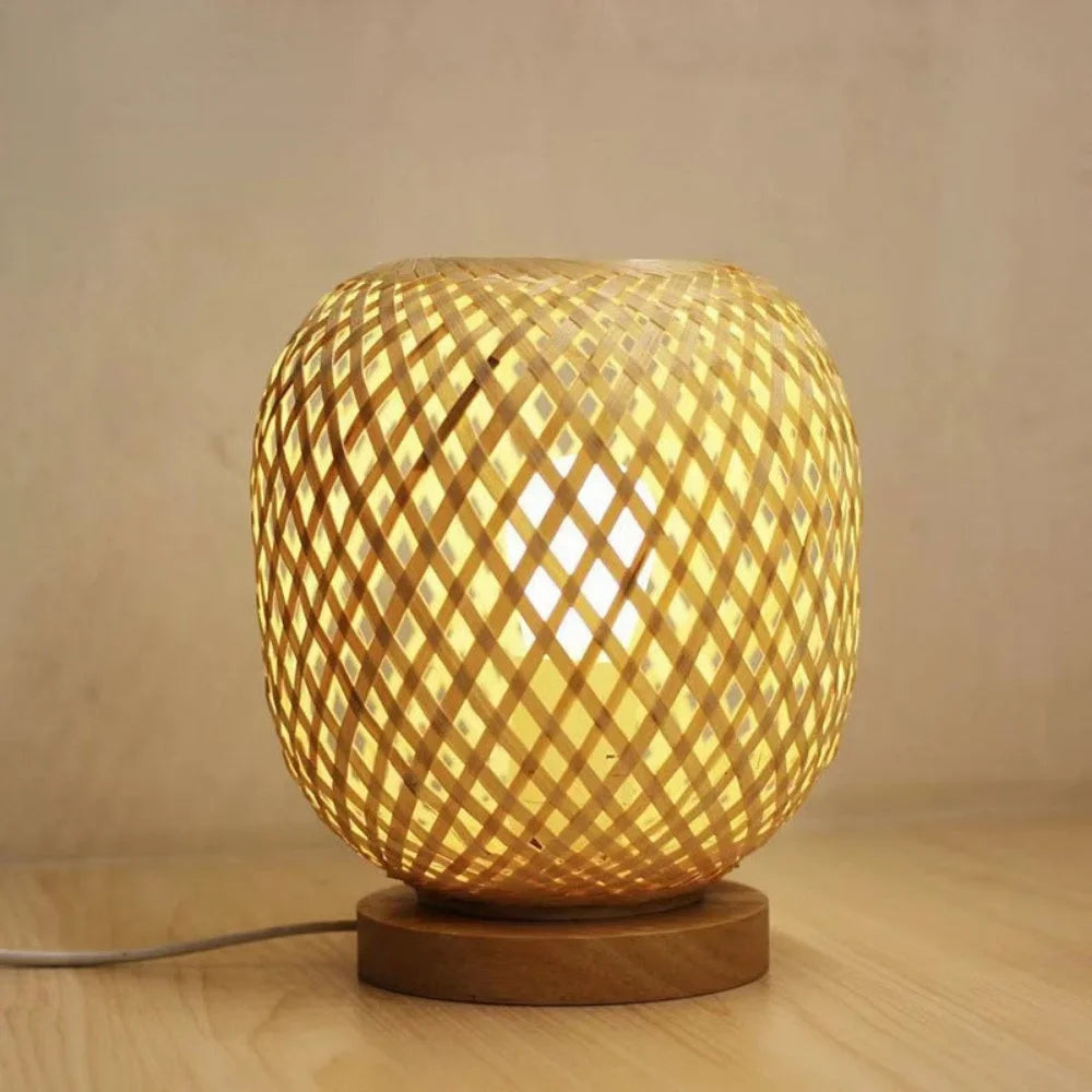 Nachttischlampe Bambus