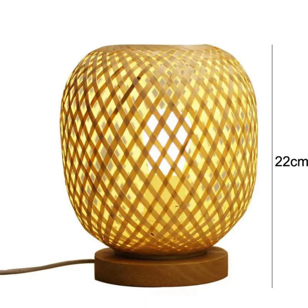 Nachttischlampe Bambus