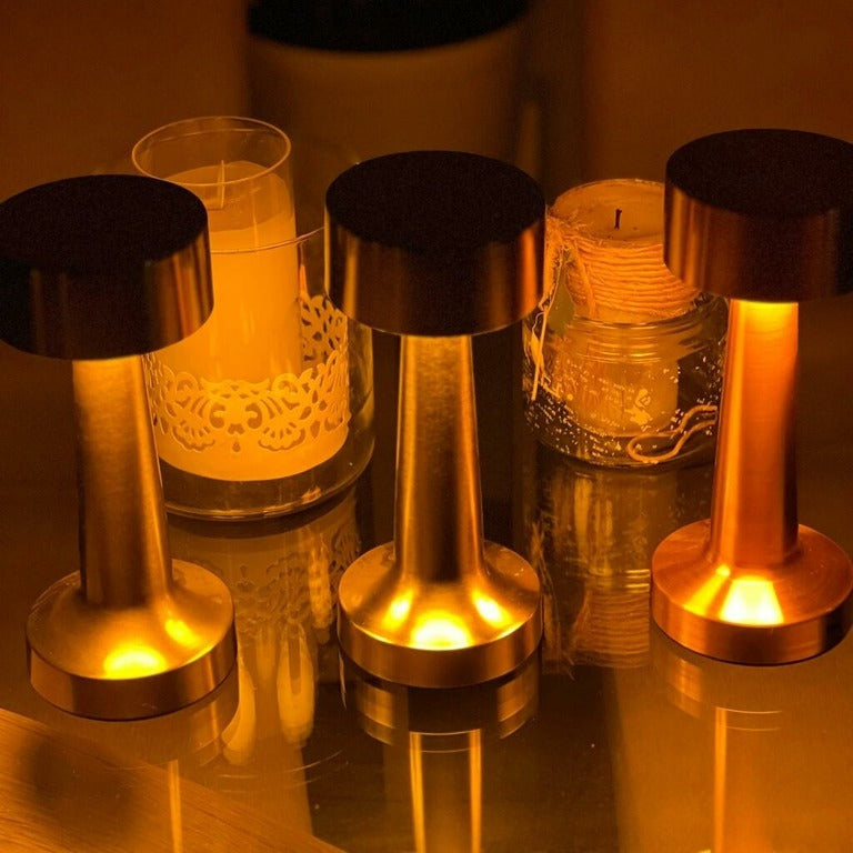 Nachttischlampe Chrom