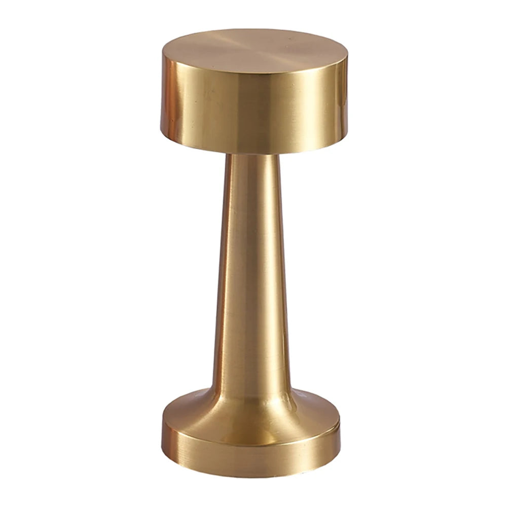Nachttischlampe Chrom Gold