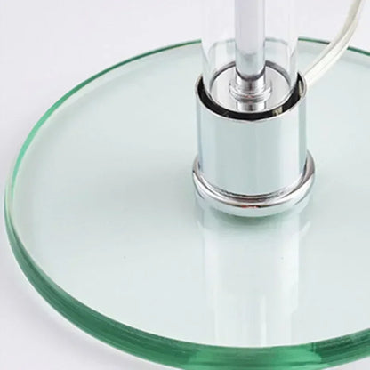 Nachttischlampe Grau Glas