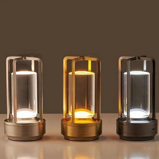 Nachttischlampe Metall Retro