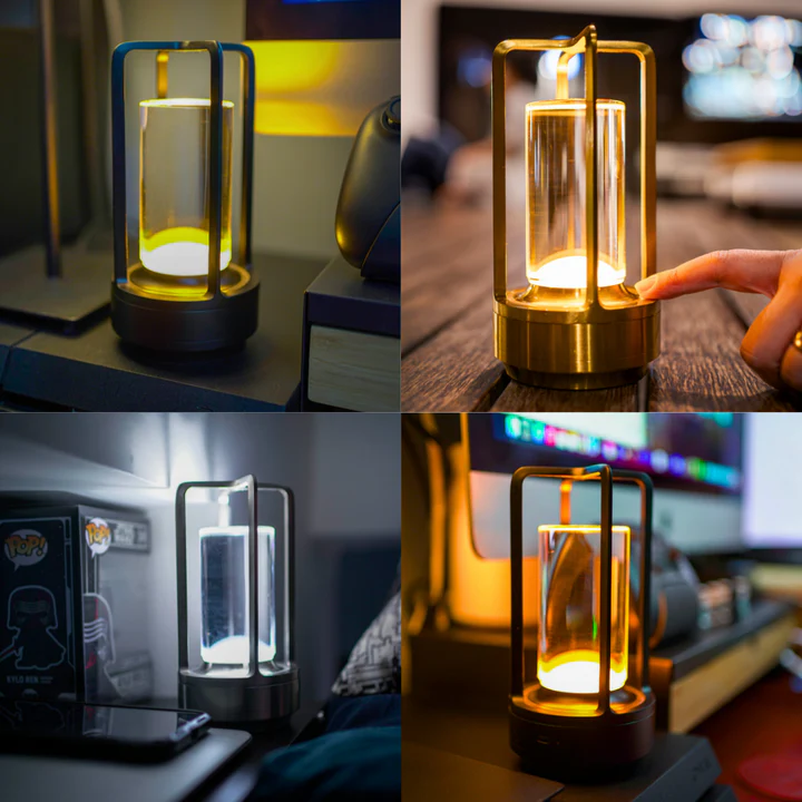 Nachttischlampe Metall Retro