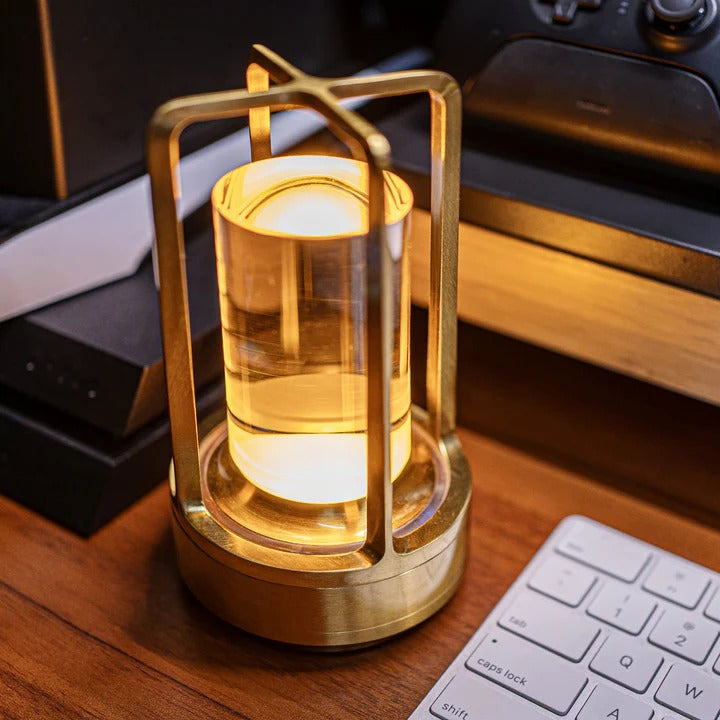 Nachttischlampe Metall Retro