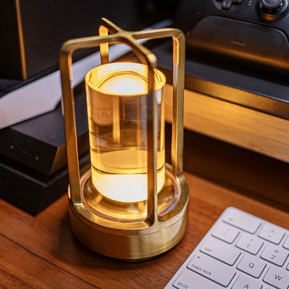 Nachttischlampe Metall Retro