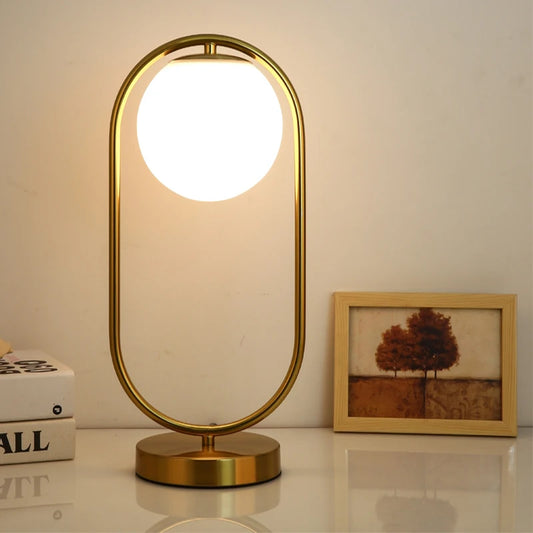 Nachttischlampe Oval