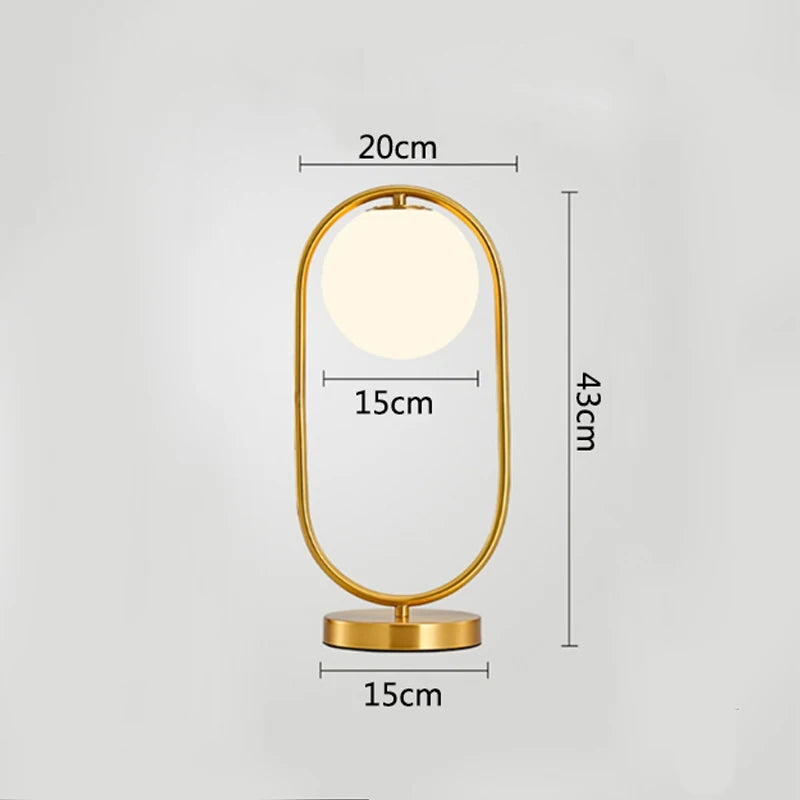Nachttischlampe Oval