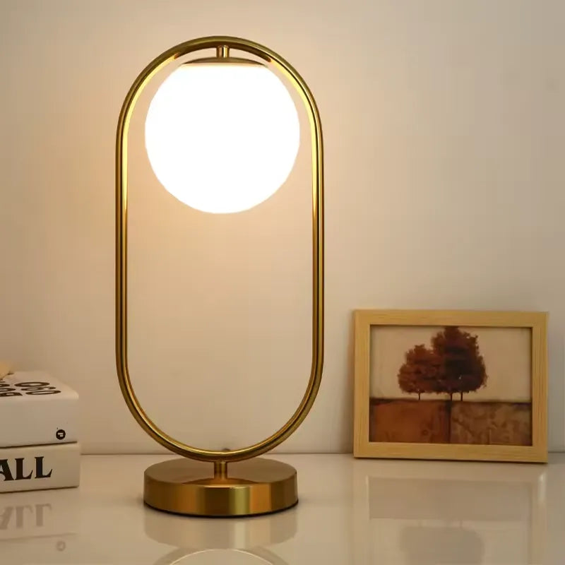 Nachttischlampe Oval
