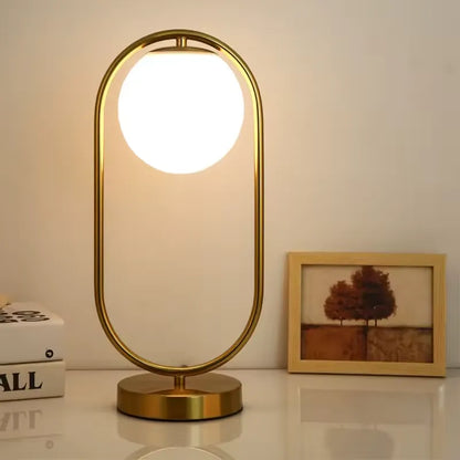 Nachttischlampe Oval