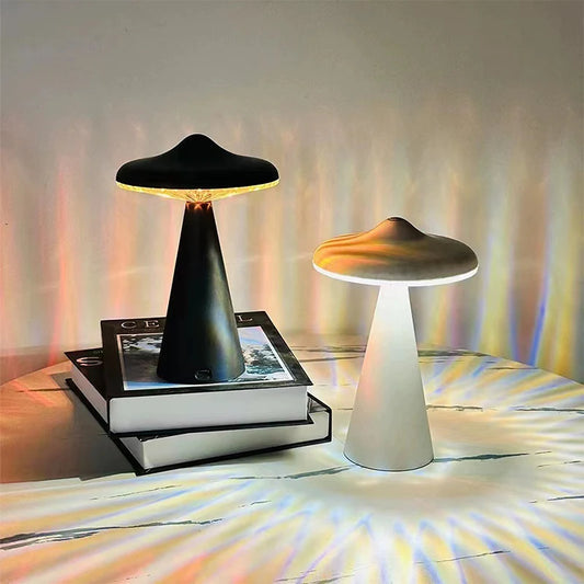 Nachttischlampe Pilzform