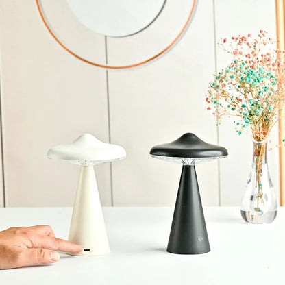 Nachttischlampe Pilzform